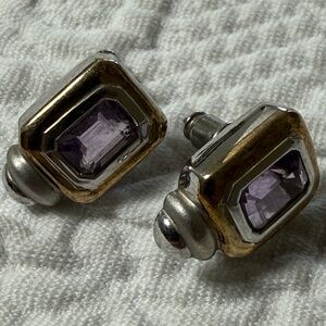 Amethyst ?  earrings 925 14k